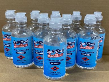 10 x 8 oz Premium Antiseptic HYDROGEL Hand Sanitizer Antimicrobial (80% Alcohol)