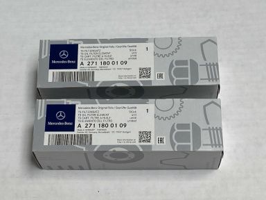 2 x Mercedes Benz Genuine W203 C-Class Engine Oil Filter Kit C230 NEW 2711800109