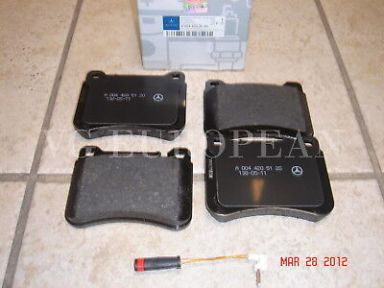 Mercedes CLK SLK Class Genuine Front Brake Pad Set,Pads w/Sensor  CLK350 SLK350