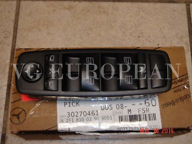 Mercedes-Benz ML Class Genuine Left Front Door Window Mirror Master Switch NEW