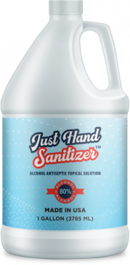 1-2-4 Gallon Premium Antiseptic Just Hand Sanitizer Antimicrobial (80% Alcohol)