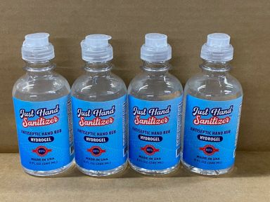 4 x 8 oz Premium Antiseptic HYDROGEL Hand Sanitizer Antimicrobial (80% Alcohol)