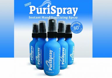 5 x 2 oz Puri Spray Instant Hand Sanitizer Liquid (80% Alcohol) NEW 5 Bottles !!