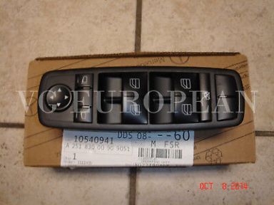 Mercedes-Benz GL R Class Genuine Left Front Door Window Mirror Master Switch NEW