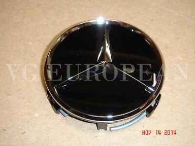 Mercedes-Benz Genuine Black with Chrome Wheel Center Hub Cap NEW OEM