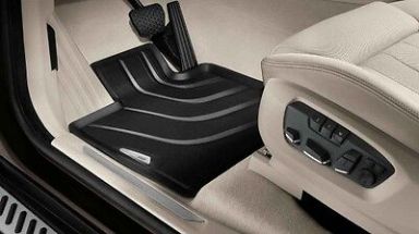 BMW F15 X5 Genuine Front All Weather Rubber Floor Mat Set, Mats NEW 2014-up